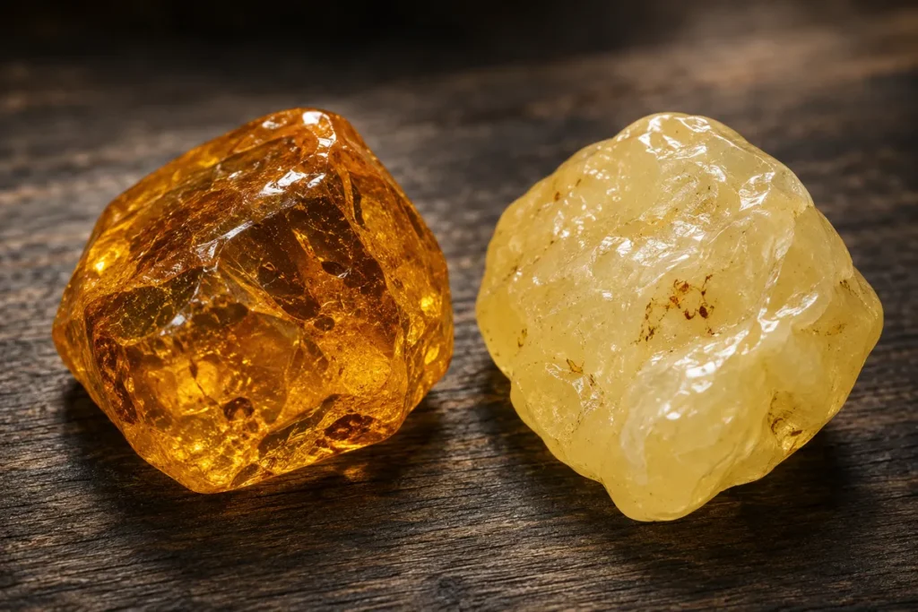 amber vs copal side by side comparison