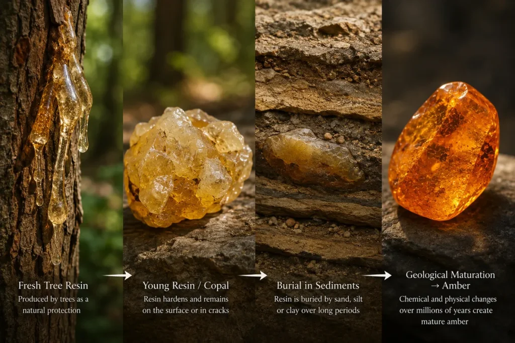 ancient resin copal amber