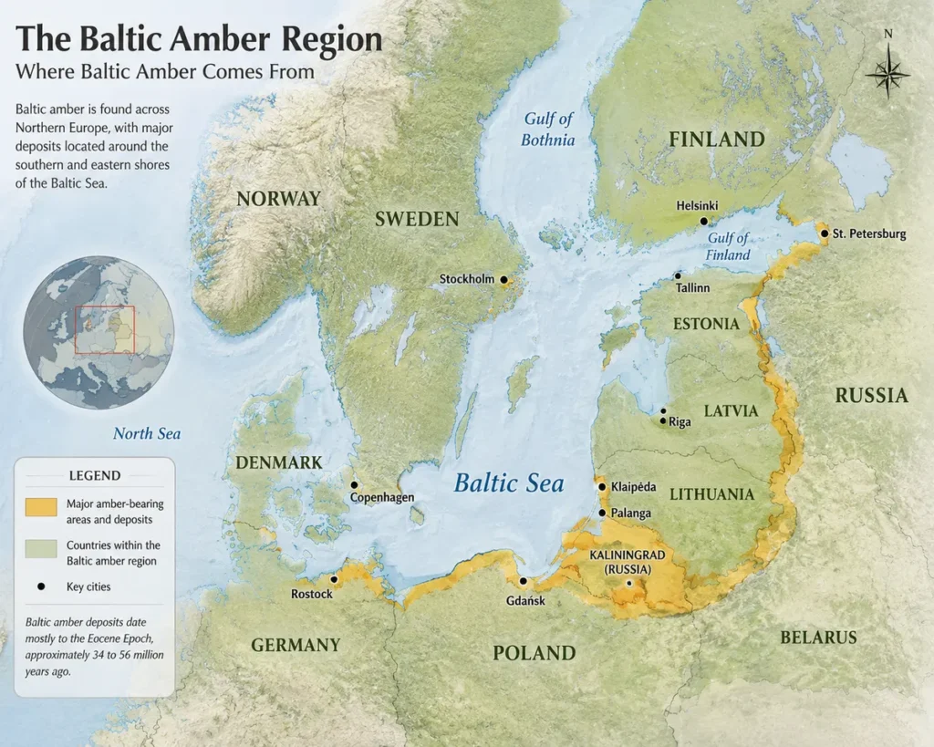 baltic amber region map