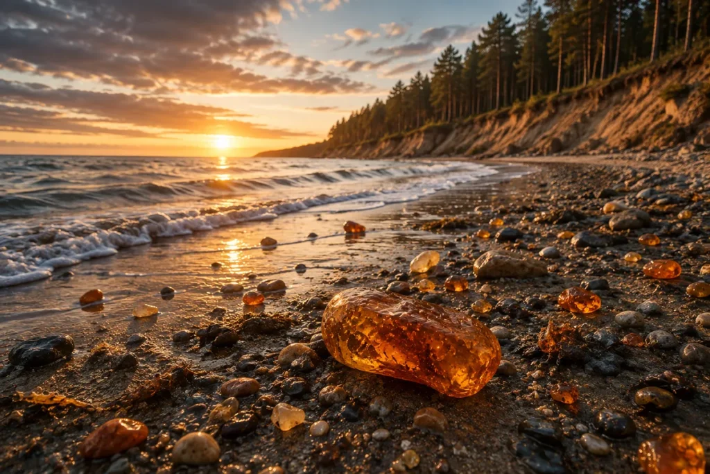 why is baltic amber found near the sea