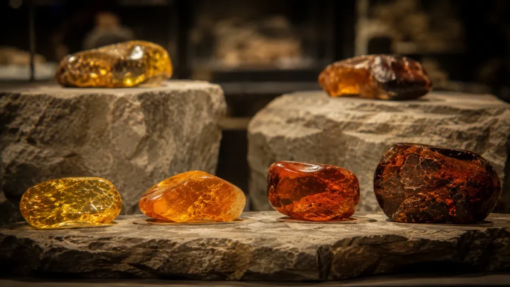 amber from different geological periods