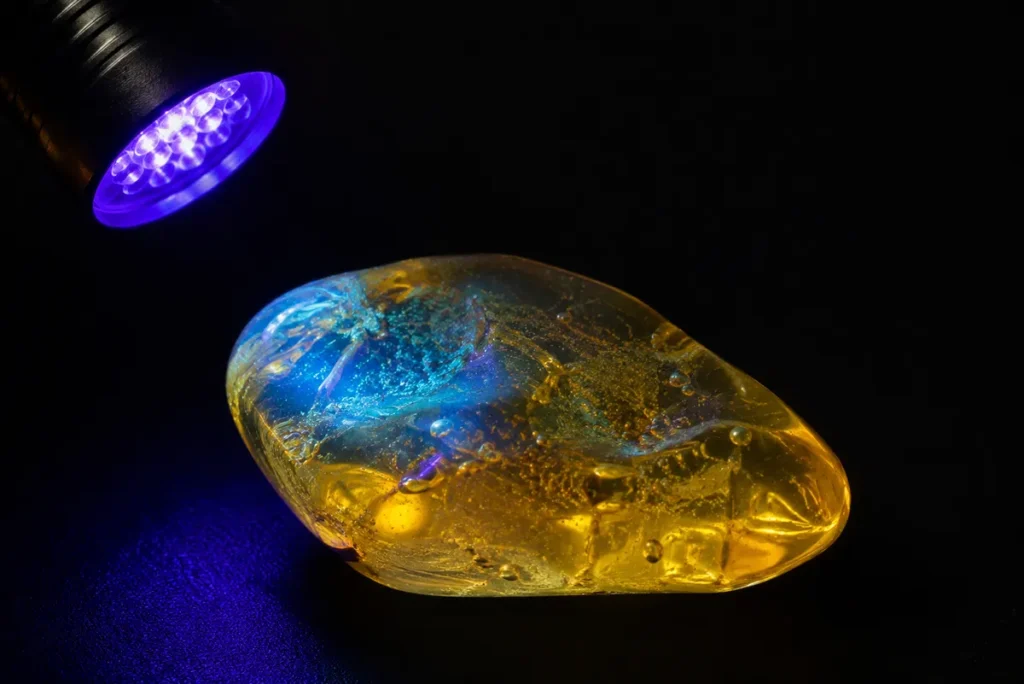 amber under uv light