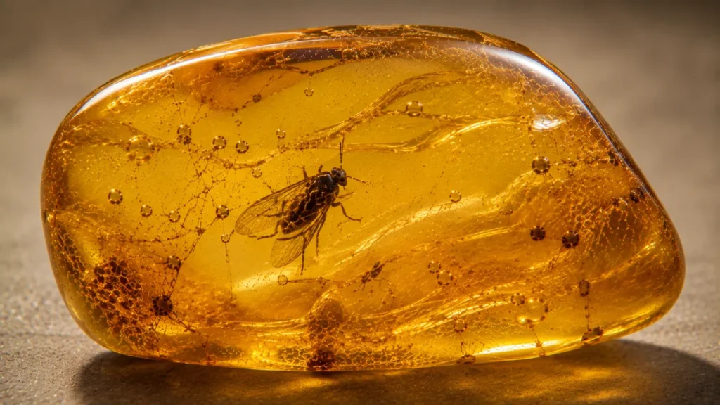 insects preserved so well in amber