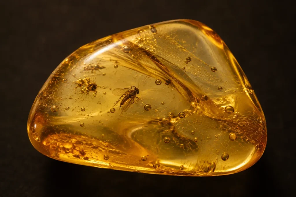 natural amber insect inclusion