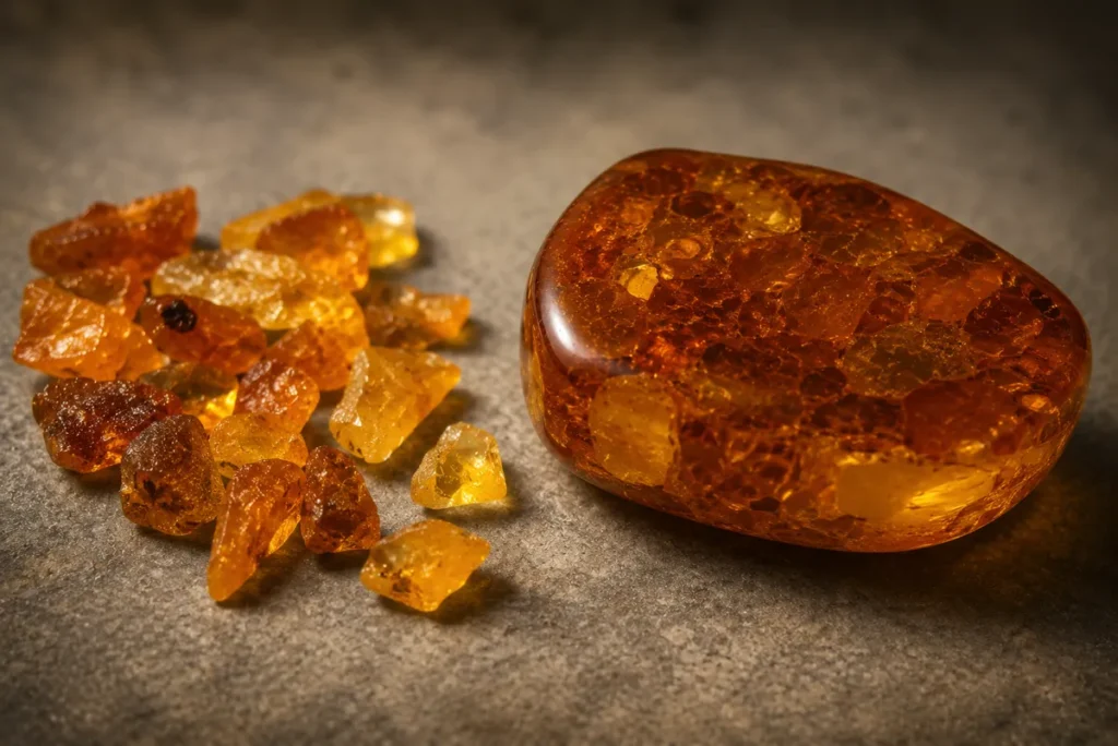 pressed amber