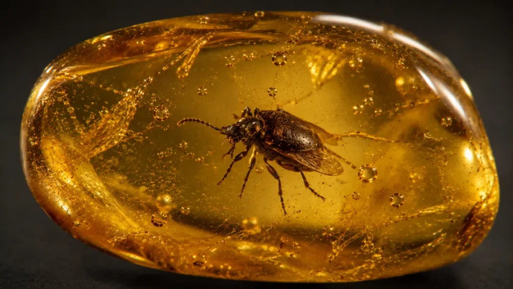 three dimensional insect preservation in amber