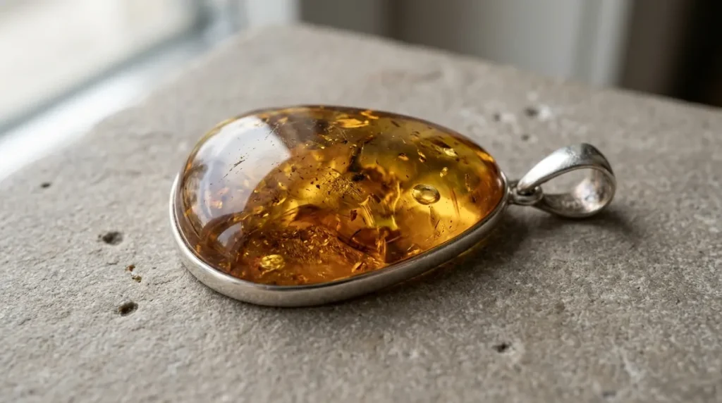 amber jewelry surface condition