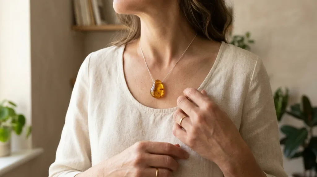 amber pendant for everyday wear