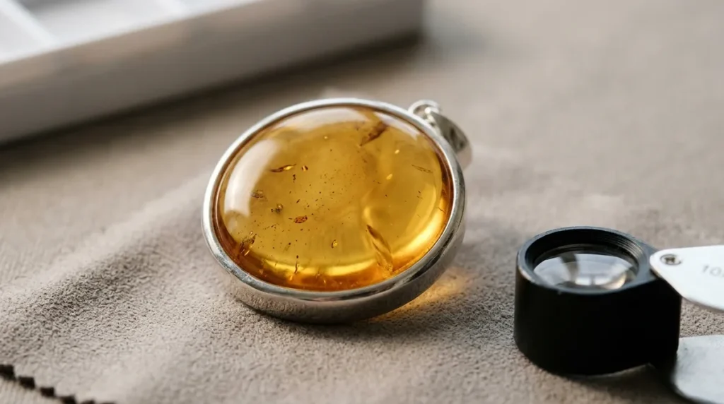 checking amber jewelry quality